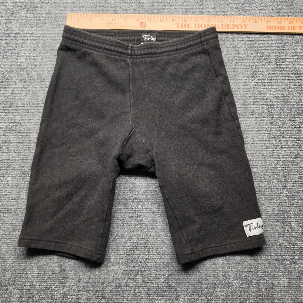 Vintage Tinley Fleece Athletic Shorts S Black Sweat Shorts Running Triathlete